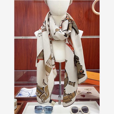 HERMES 2024秋冬新款時尚圍巾 尺寸：180-60