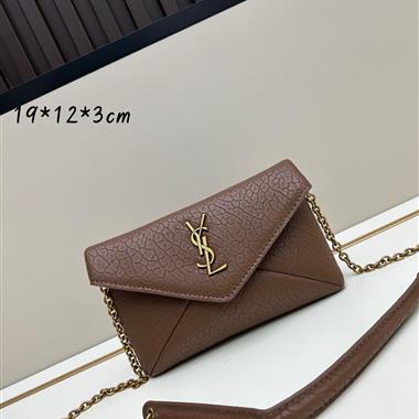YSL   2025新款女生時尚包包 尺寸:19*12*3CM