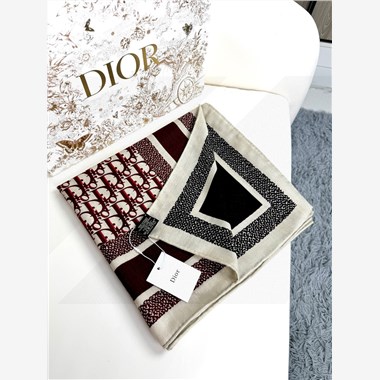DIOR  2025秋冬新款時尚圍巾 尺寸:140-140