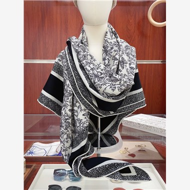 DIOR  2025秋冬新款時尚圍巾 尺寸:140-140