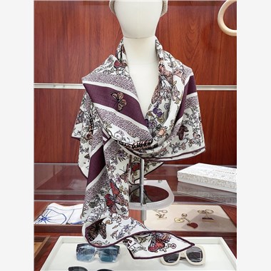 DIOR  2025秋冬新款時尚圍巾 尺寸:140-140