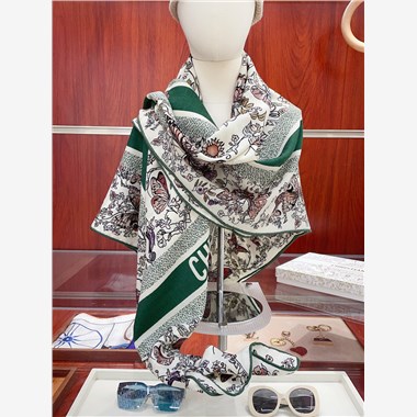 DIOR  2025秋冬新款時尚圍巾 尺寸:140-140