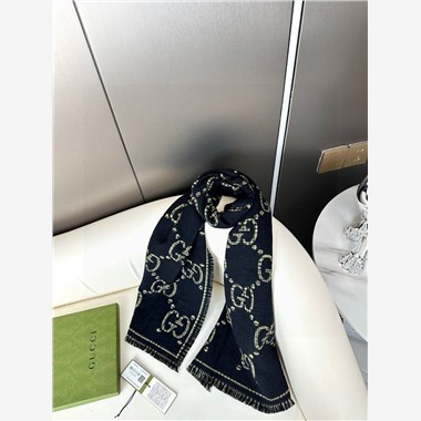 GUCCI  2025秋冬新款時尚圍巾 尺寸:180-47