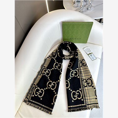 GUCCI  2025秋冬新款時尚圍巾 尺寸:180-47