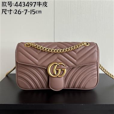 GUCCI  2025新款女生時尚包包 尺寸:26-7-15CM