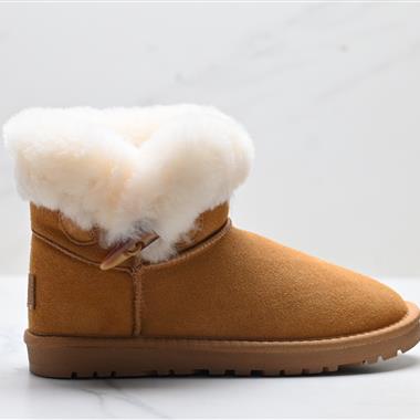 UGG 保暖減震 加絨潮流 牛角扣 時尚百搭 短筒 雪地靴
