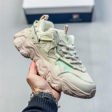 FILA  Fusion Croissant 增高厚底復古中性休閒運動慢跑鞋