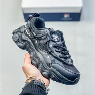 FILA  Fusion Croissant 增高厚底復古中性休閒運動慢跑鞋