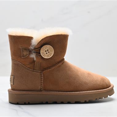 UGG MINI BAILEY BUTTON II 歐美風經典紐扣短筒平底套筒短靴雪地靴Road Ultra 舒適百搭 低幫休閒運動鞋