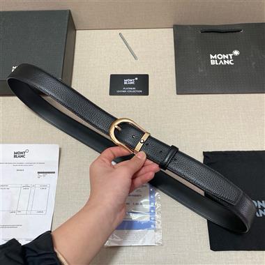 Montblanc   2025新款時尚皮帶 3.5CM