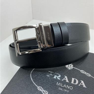 PRADA   2026新款時尚皮帶  3.5CM