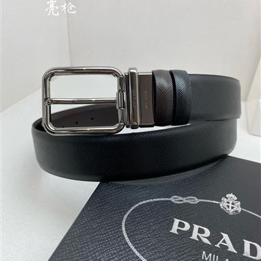 PRADA   2026新款時尚皮帶  3.5CM