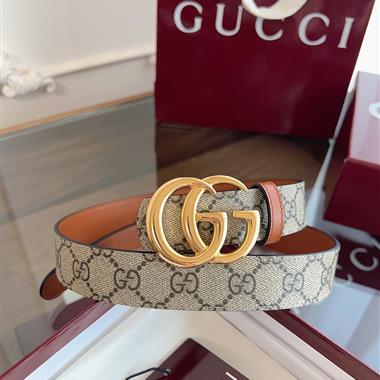 GUCCI  2026新款時尚皮帶  3.0CM