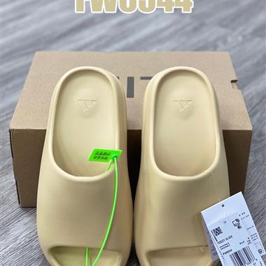 Kanye West x Adidas Yeezy Slide"Glow Green"椰子拖鞋戶外風格沙灘涉水百搭運動穿搭拖鞋拖鞋