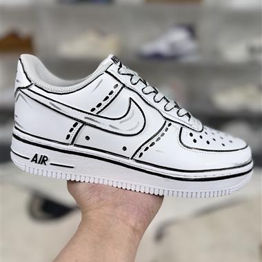Nike Air Force 1 雲禾野 未來世界 二次元 防滑耐磨 低幫 板鞋