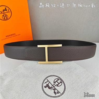 HERMES   2026新款時尚皮帶   3.8CM