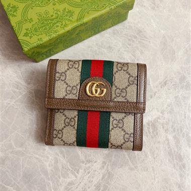 GUCCI  2026新款時尚皮夾錢包 尺寸：12*11*3CM
