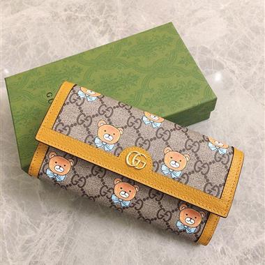 GUCCI  2026新款時尚皮夾錢包 尺寸：19x10x3CM