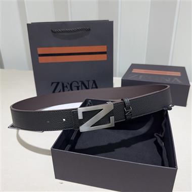 ZEGNA   2026新款時尚皮帶   3.4CM