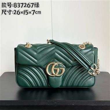 GUCCI   2026新款女生時尚包包   尺寸：26*15*7CM