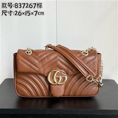 GUCCI   2026新款女生時尚包包   尺寸：26*15*7CM